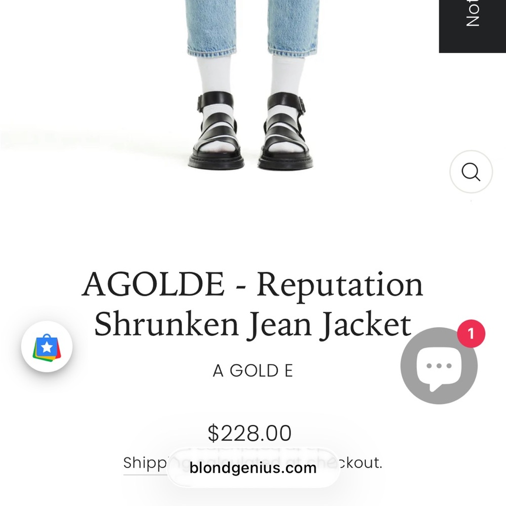 Agolde Light Blue Jean Jacket - Picture 6 of 6